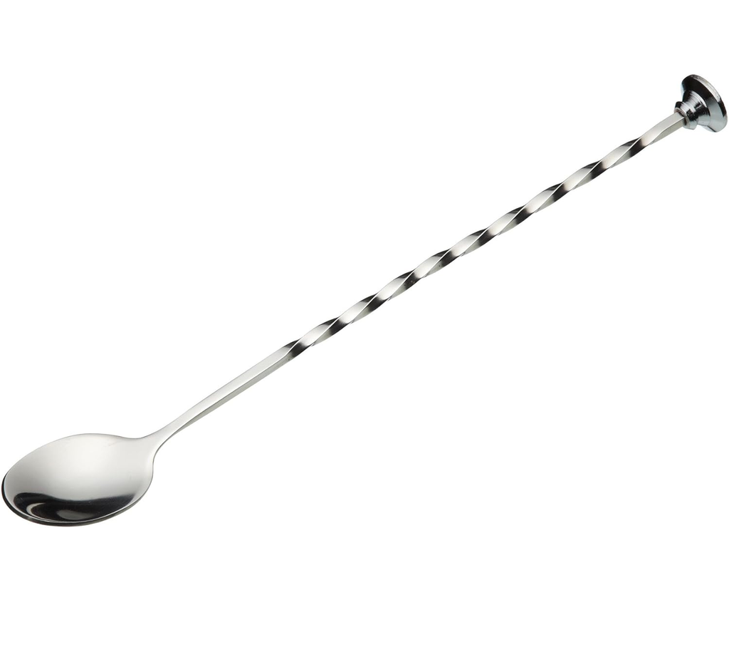 Cuchara Mezcladora De Coctel Kitchencraft Barcraft 28 cm Con Extremo Y Tallo Retorcido Plateado