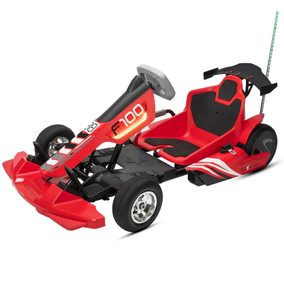 Kart De Carrera Hotride DeLorean Alcance 24 Km Vel Max 37 Km/h 3 Vel Motor Dual Rojo