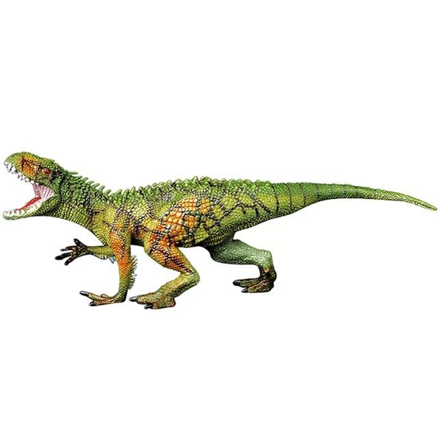 Dinosaurio Dino Might Model Series Carcharodontosaurus Verde Y Naranja