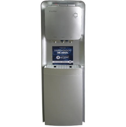 Dispensador De Agua Viotto Agua Fria Caliente Y Ambiente Plateado