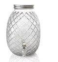 Dispensador De Bebidas Gibson Home 4.5 Lts Forma De Piña De Vidrio Transparente