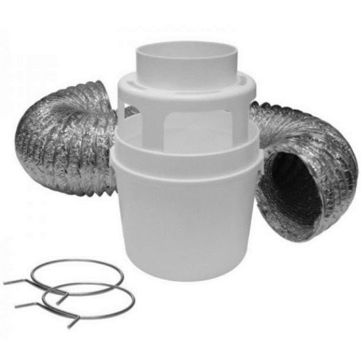 Ducto Para Secadora Frigidaire Con Colector De Pelusas Y Abrazaderas Blanco