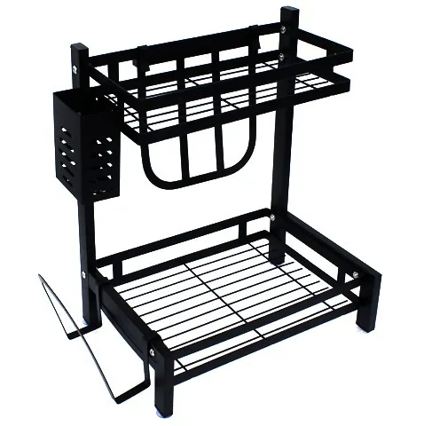 Escurridor De Platos Life Art 2 Niveles Negro