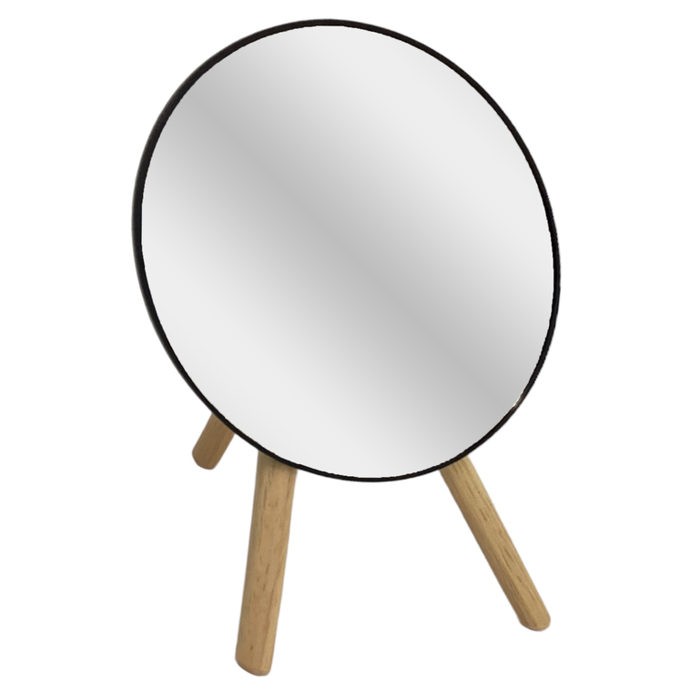 Espejo Carrington De Mesa 16.5X3.5X25 Cm 3 Patas Negro Y Marron