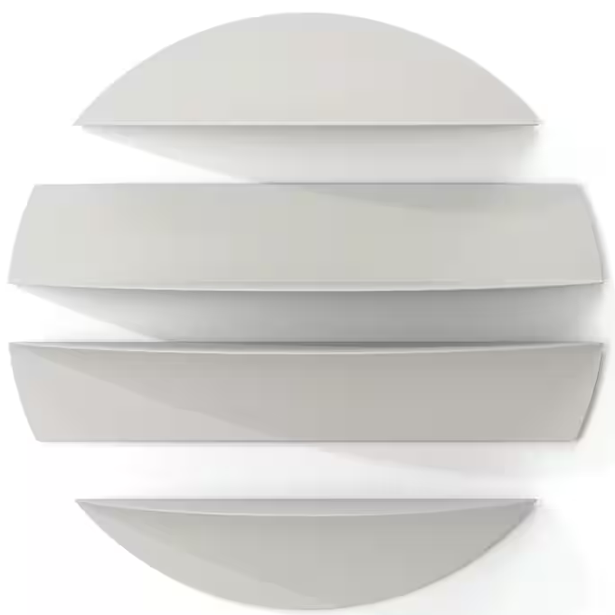 Estante Umbra De Pared Decorativo 4 Pzas Varios Niveles Metal Blanco