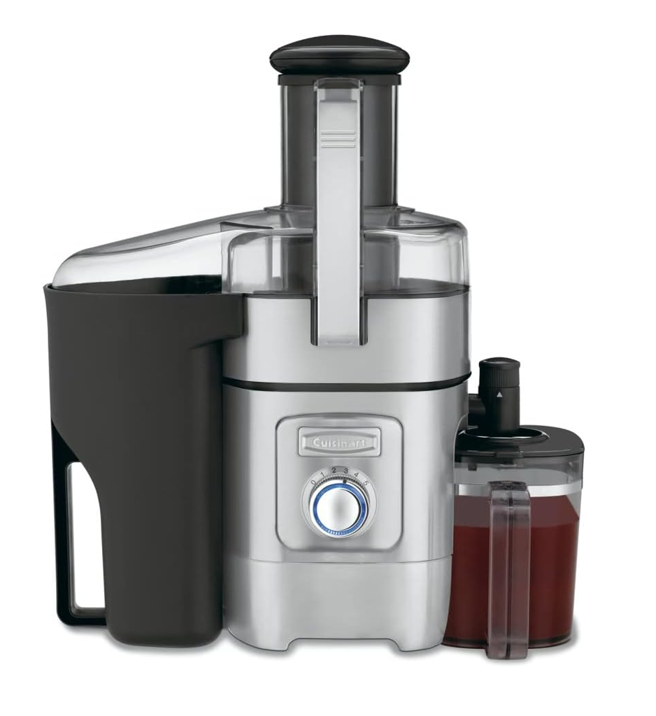 Extractor De Jugo Cuisinart 5 Vel Con Jarra De 1 Lt Y Colector De Pulpa 1000W Acero Y Negro