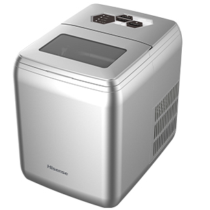 Fabricador De Hielo Hisense 20 Kg/Dia Portatil Silencioso Plateado