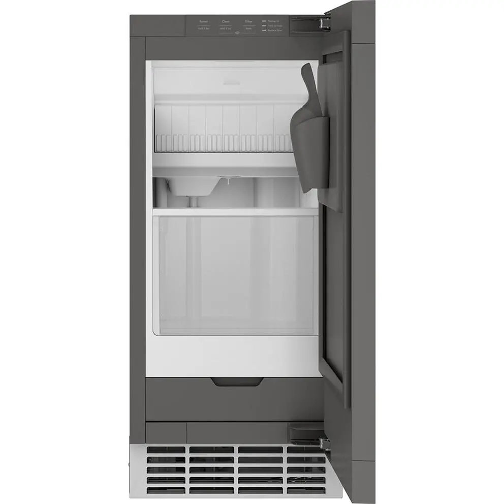 Fabricador De Hielo Mono/Cafe/Ge 23 Kg/Dia Almacena 12 Kg Smart 38 Cm Empotrable Panelable