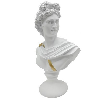 Figura Busto Home Accents 36 Cm Blanco Y Dorado