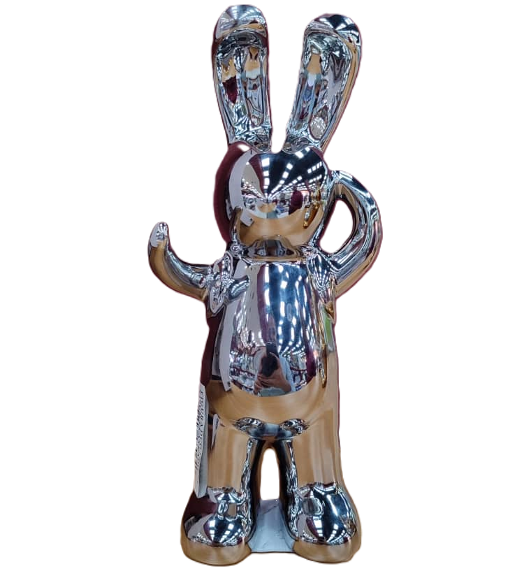 Figura Conejo Casabella Living Plateado