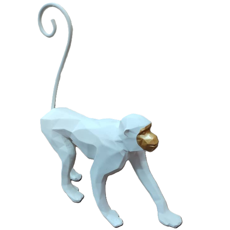 Figura Mono Low Poly Concepts Blanco