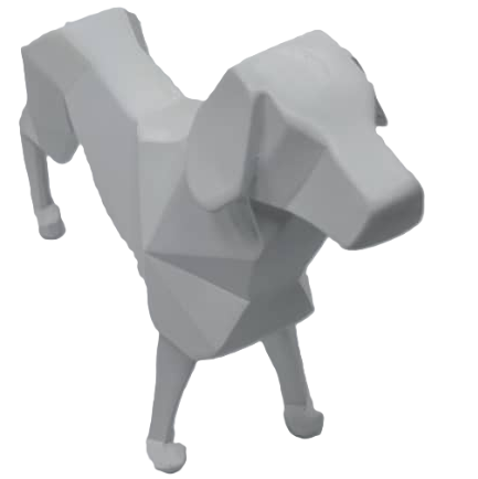 Figura Perro Low Poly Concepts 20.5X6X20.5 Cm Blanco