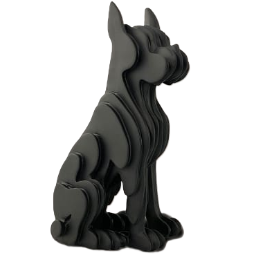 Figura Perro Tridimensional Concepts 13.2X8.5X22.5 Cm Negro