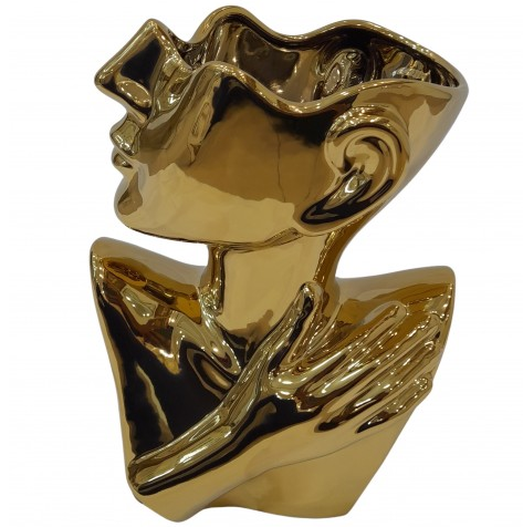 Florero Busto Essencials 30 Cm Dorado