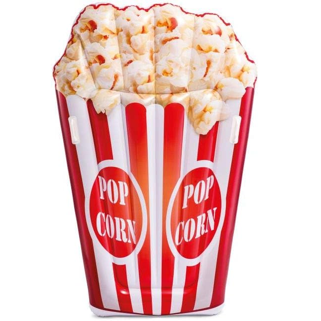 Flotador Inflable Intex Caja De Cotufas 178x124 Cm Blanco Y Rojo