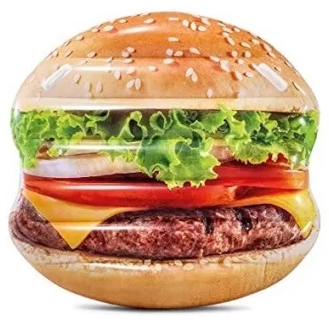 Flotador Inflable Intex Forma De Hamburguesa 145x142 Cm Multicolor
