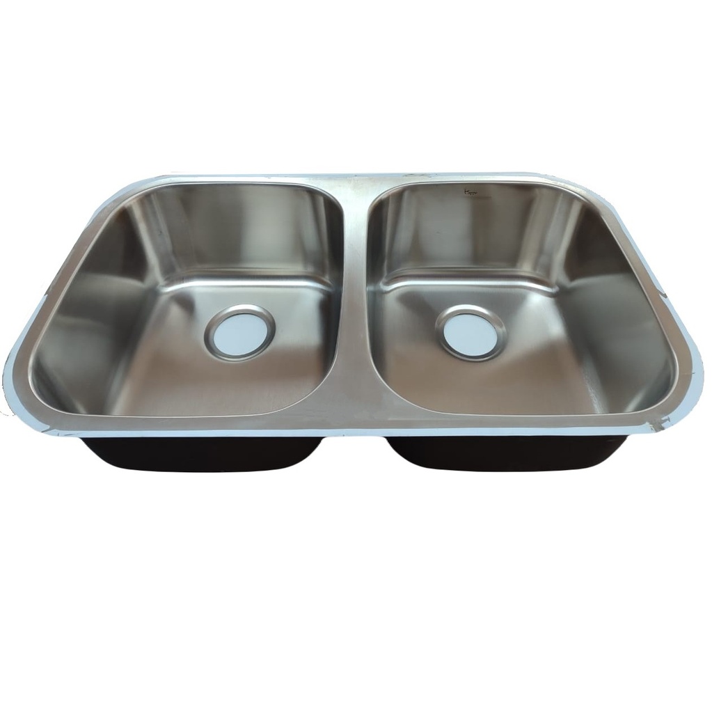 Fregadero Lecappe 82X47 Cm 2 Tinas Bajo Tope Acero