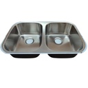 Fregadero Lecappe 82X47 Cm 2 Tinas Bajo Tope Acero