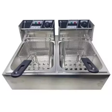 Freidora De Aceite Royal 20 Lts Doble Canasta Acero