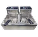Freidora De Aceite Royal 20 Lts Doble Canasta Acero