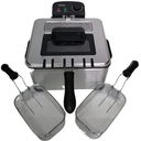 Freidora De Aceite Royal 5 Lts Con Ventana Acero Y Negro