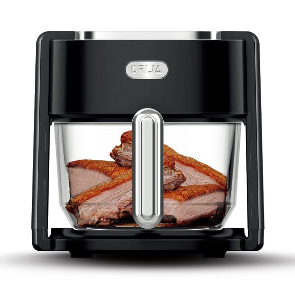 Freidora De Aire Drija 4.5 Lts De Vidrio Templado Vision De Coccion Multiples Opcines De Coccion Negro