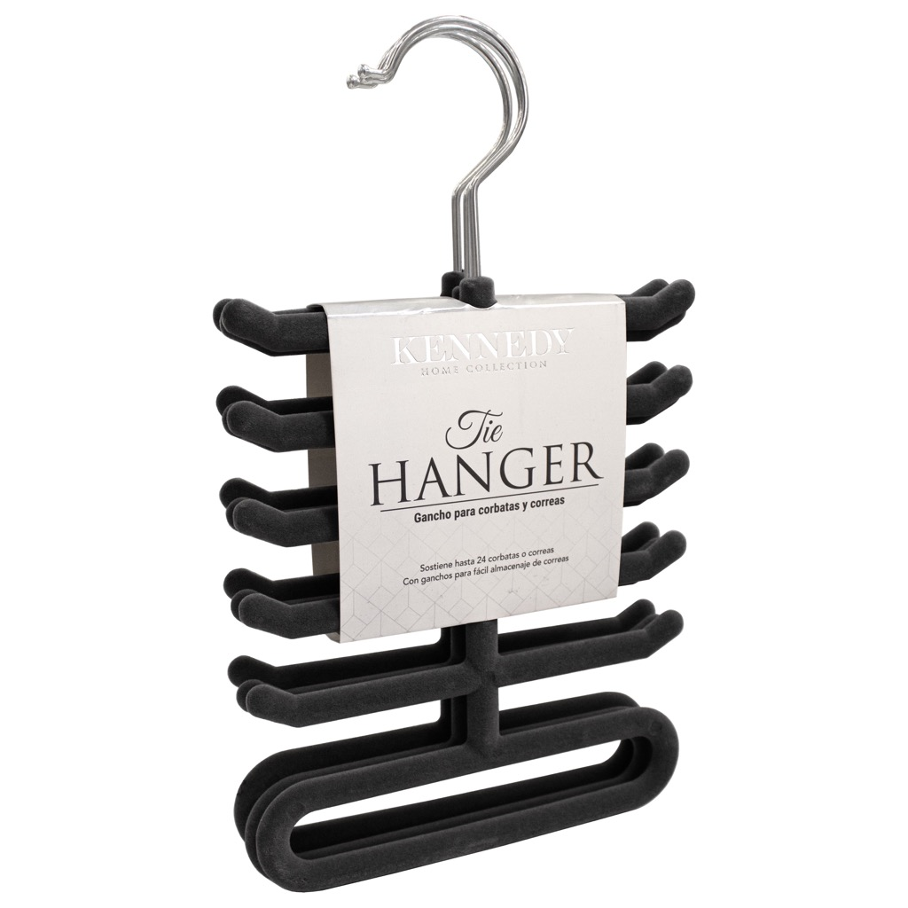 Gancho Para Corbatas Y Correas Kennedy De Terciopelo Negro