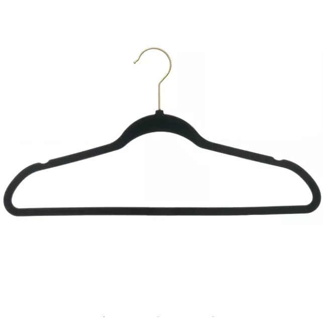 Ganchos Para Ropa Better Homes & Gardens De Terciopelo 10 Pzas Negro