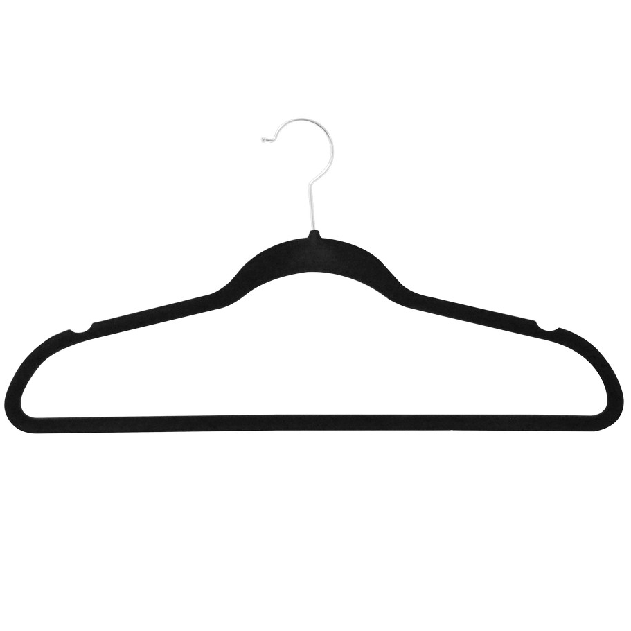 Ganchos Para Ropa Wonder House 5 Pzas De Terciopelo Negro