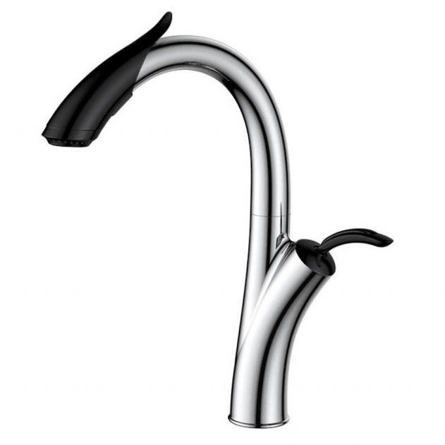 Griferia Gasco Monomando Manguera Extraible Cuello Giratorio Acero Y Negro