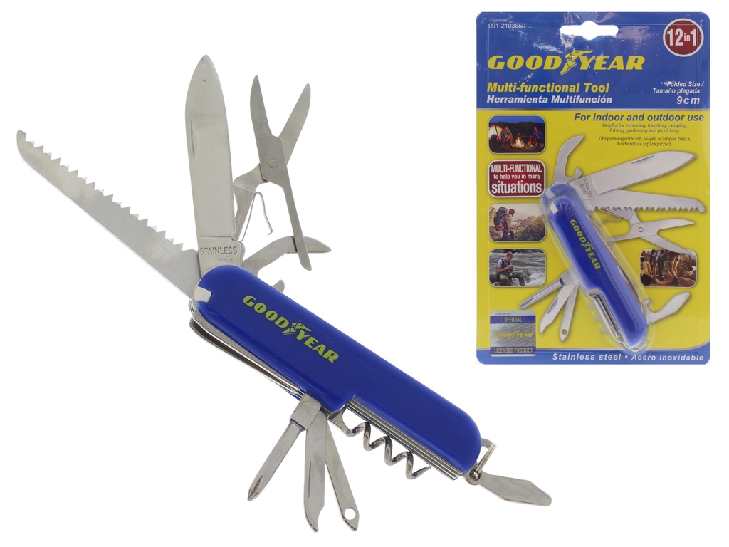 Herramienta Multiuso GoodYear 12 En 1 Azul