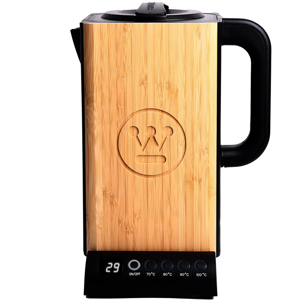 Hervidor Elecrico Westinghouse Serie Bambu 1.7 Lts Panel De Bambu Apagado Automatico Negro