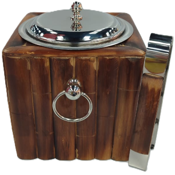 Hielera Concepts Con Tapa Y Pinza 17.8X22.9X2 Cm 2 Pzas Marron Y Plateado