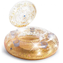 Hielera Inflable Intex Con Escarcha y Portavasos Dorado Transparente