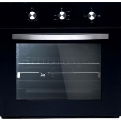 Horno A Gas 60 Cm Royal Empotrable Con Grill 110V Negro De Lujo