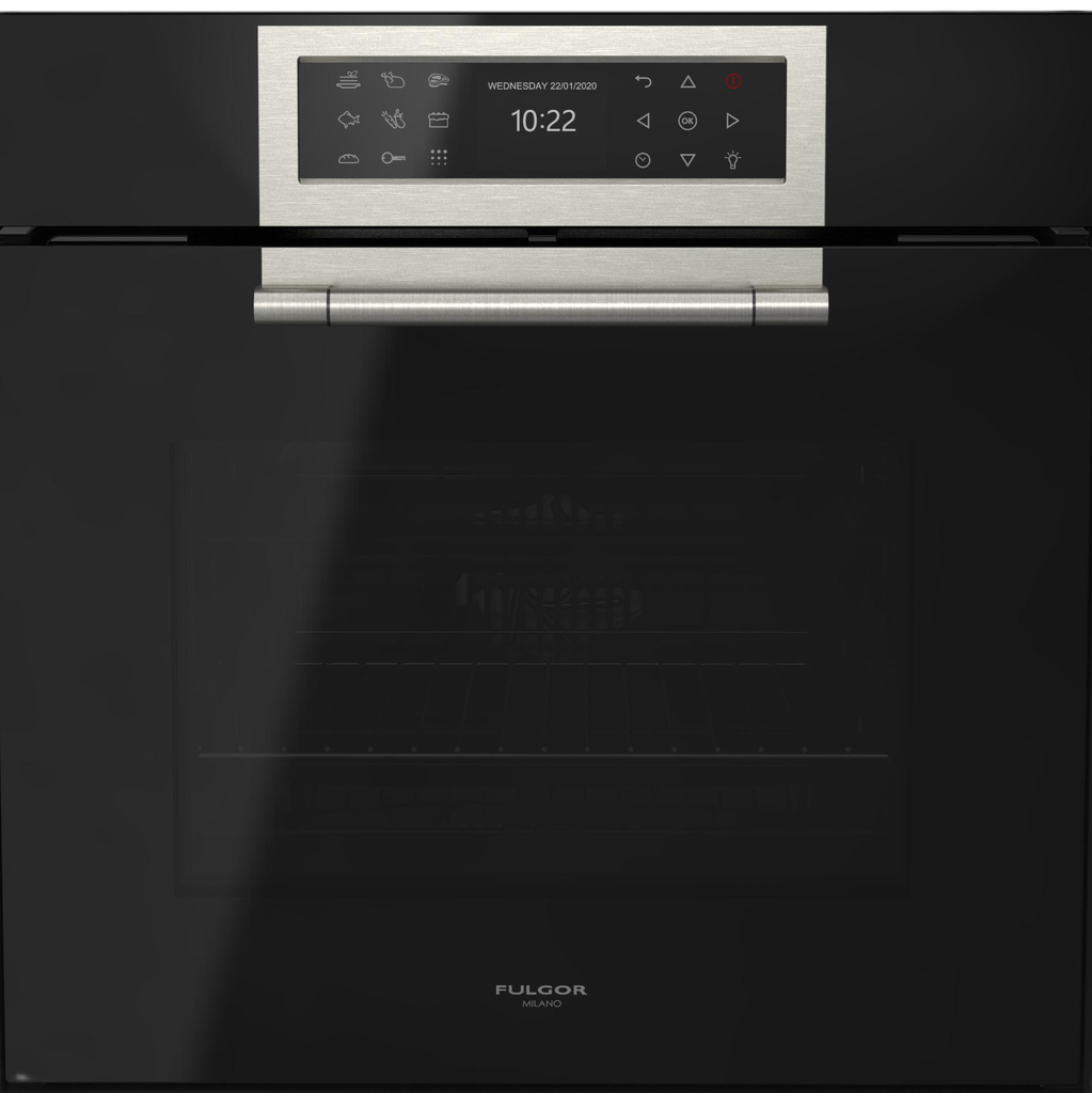 Horno Electrico 60 Cm Fulgor Cluster 15 Funciones Modo De Coccion De Pizza Y Control Tactil Creative Negro Y Acero