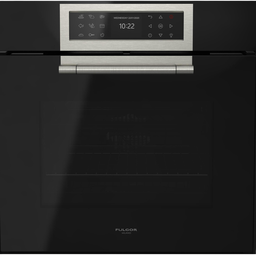 Horno Electrico 60 Cm Fulgor Cluster 15 Funciones Y Control Tactil Creative Negro Y Acero