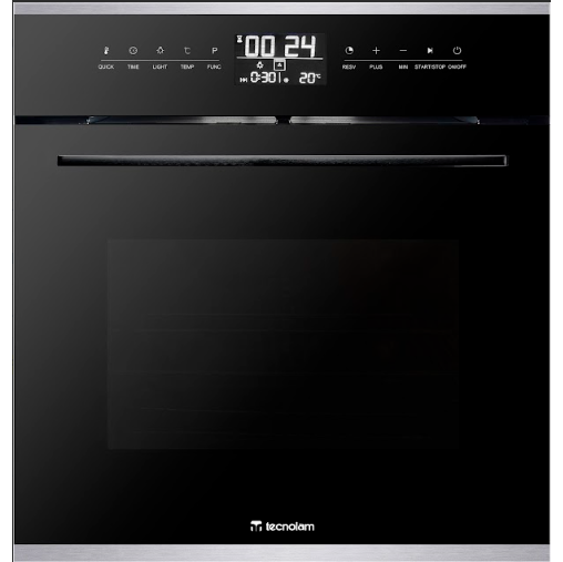 Horno Electrico 60 Cm Tecnolam 11 Funciones Luz Interior Panel Digital Puerta Removible Negro