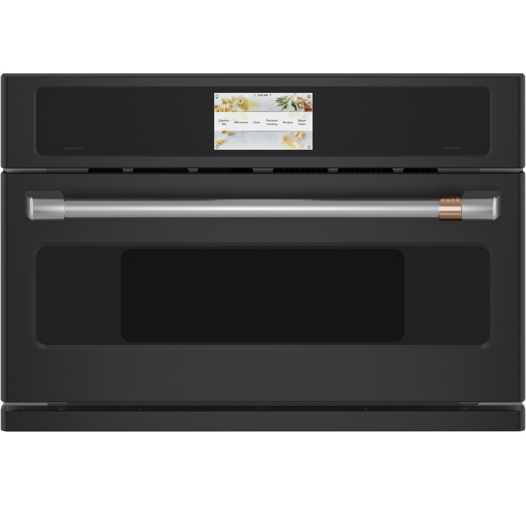 Horno Microondas Empotrable 1.7 Pies Cafe Smart 5 En 1 De Conveccion Tecnologia Advantium Negro Mate