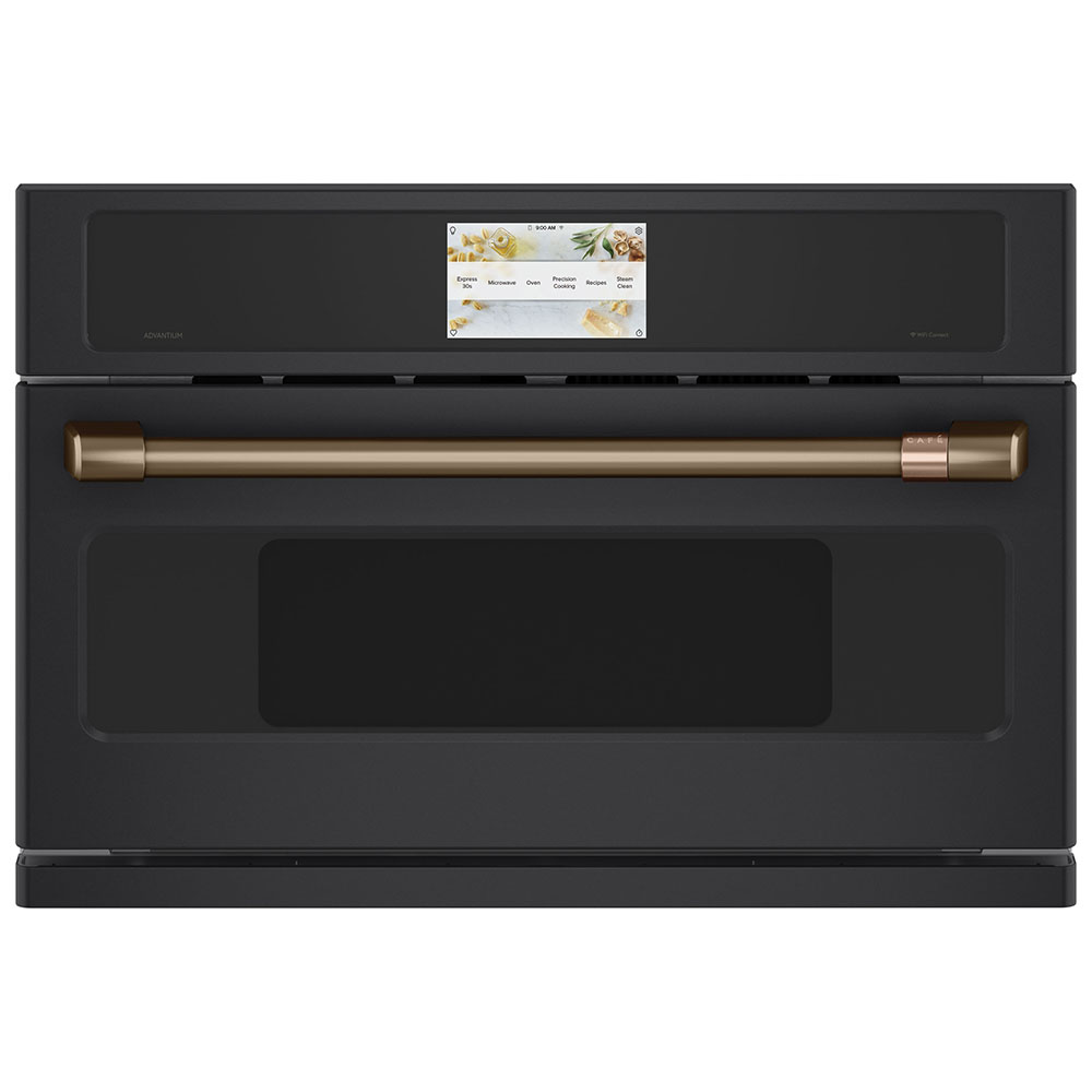 Horno Microondas Empotrable 1.7 Pies Cafe Smart 5 En 1 De Conveccion Tecnologia Advantium Negro Mate