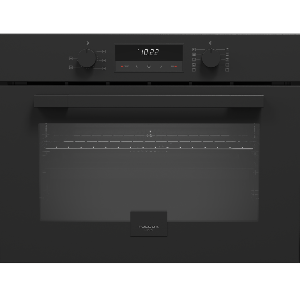 Horno Electrico 76 Cm Fulgor Urbantech 9 Funciones Con Perillas De Conveccion Pantalla Digital Negro Mate