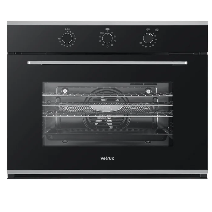 Horno Electrico 76 Cm Vetrux Elektro Pro De Conveccion Y Puerta Triple Vidrio Negro