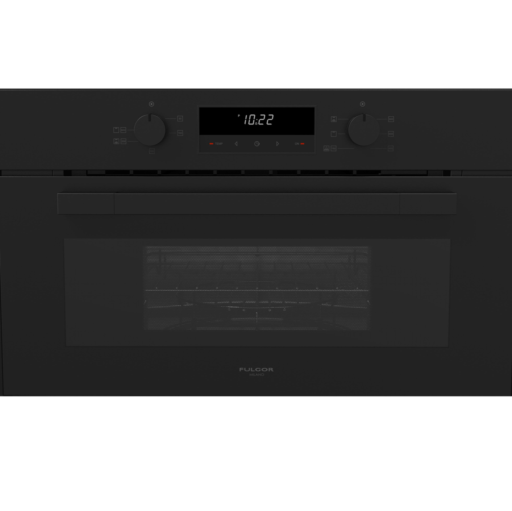 Horno Microondas Empotrable 1.2 Pies Fulgor Urbantech 75 Cm 3 Funciones Con Grill Y Perillas Negro Mate