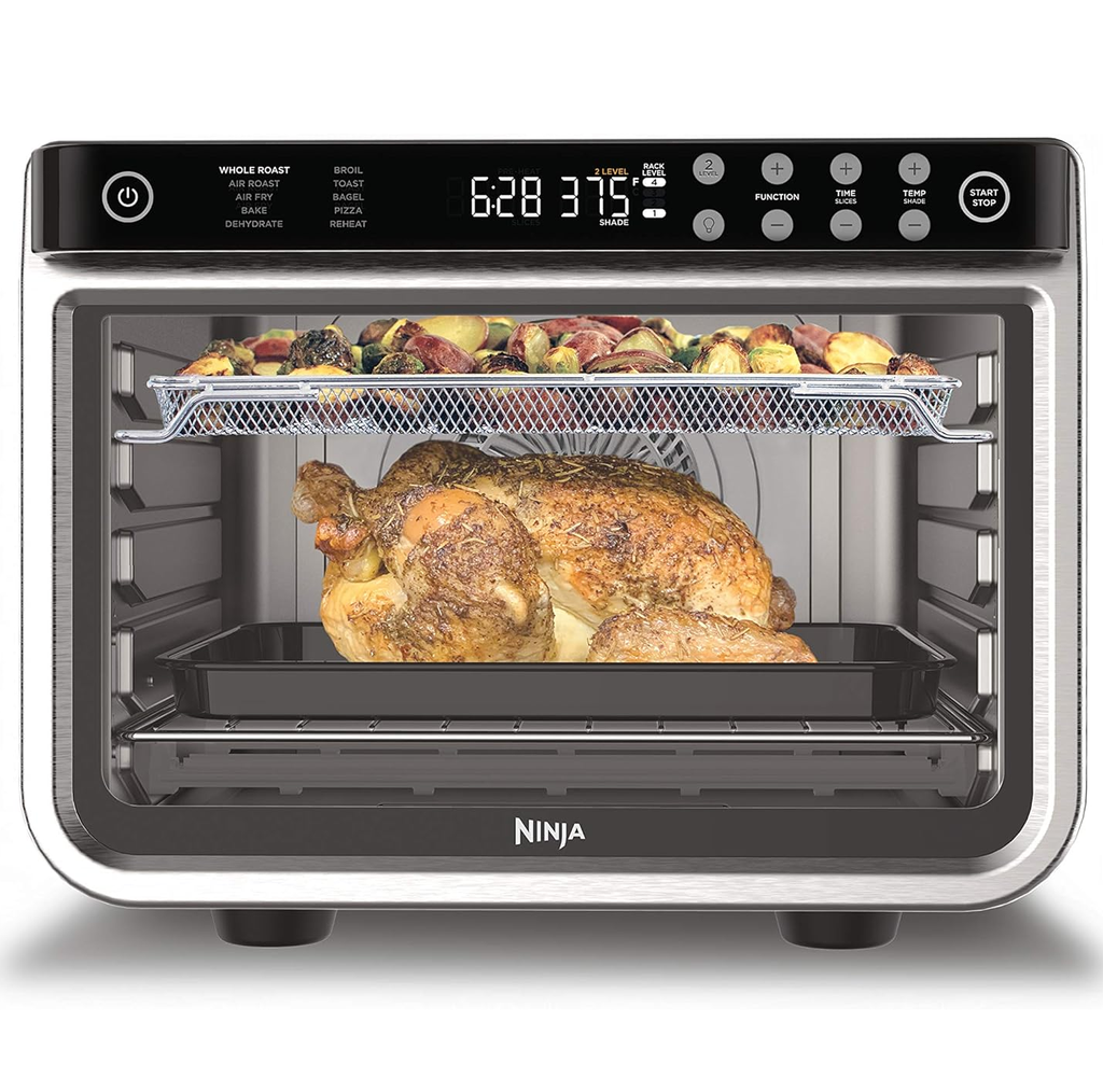 Horno Tostador Ninja Foodi Pro XL 10 En 1 De Conveccion Con Freidora De Aire Acero