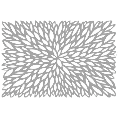 Mantel Individual Soho Diseno De Flor Gris