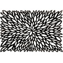 Mantel Individual Soho Diseno De Flor Negro