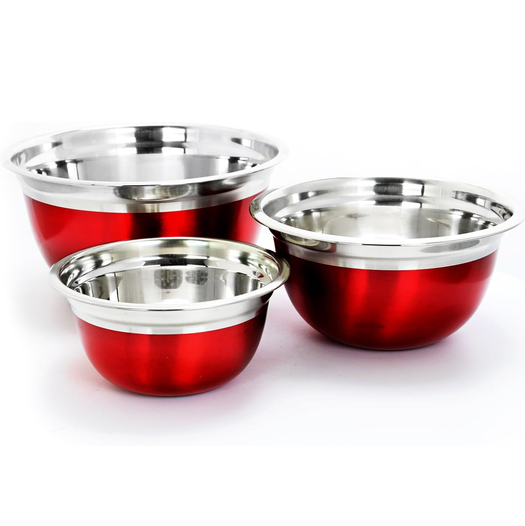 Juego De Bolws Oster Rosamond 3 Pzas Rojo