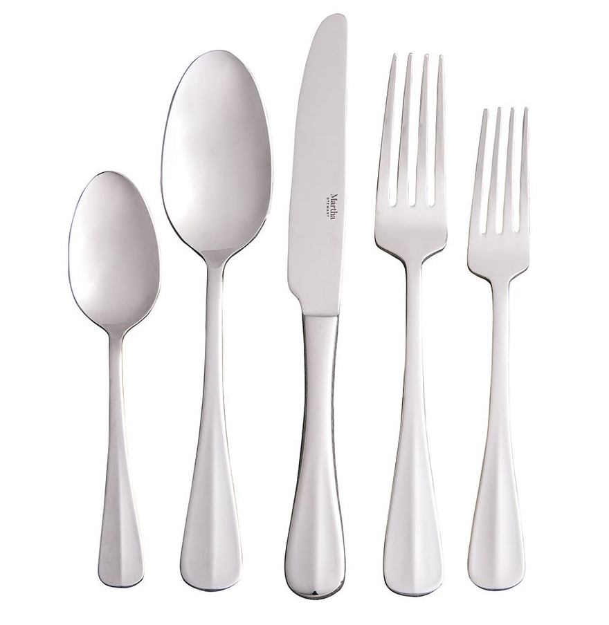 Juego De Cubiertos Martha Stewart Springbank 20 Pzas Plateado