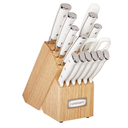 Juego De Cuchillos Cuisinart Classic 15 Pzas Con Base Blanco Y Marron