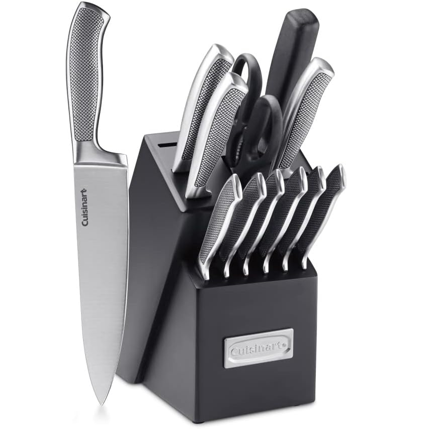 Juego De Cuchillos Cuisinart Graphix 13 Pzas Con Base Acero Y Negro